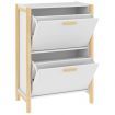 Shoe Cabinet White 57.5x33x80 cm Engineered Wood