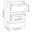 Shoe Cabinet White 57.5x33x80 cm Engineered Wood