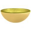 Basin Tempered Glass 30x12 cm Gold