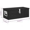 Storage Box Black 70x31x27 cm Aluminium