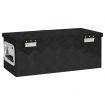 Storage Box Black 60x23.5x23 cm Aluminium