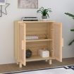 Sideboard Brown 60x30x70 cm Solid Wood Pine and Natural Rattan