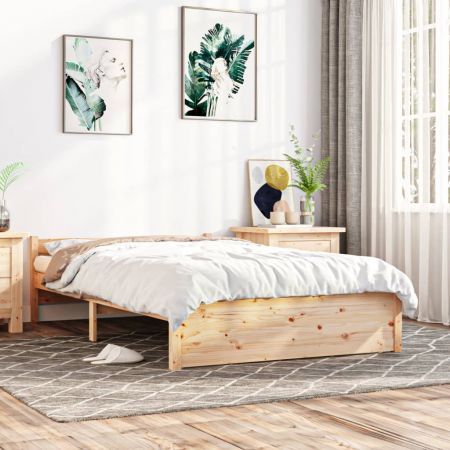 Bed Frame Solid Wood 137x187 Double Size