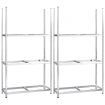 3-Layer Tire Racks 2 pcs Silver 110x40x200 cm Steel