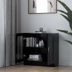 Vitrine Cabinet Black 82.5x30.5x80 cm Engineered Wood