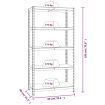 5-Layer Shelves 2 pcs Blue Steel and Engineered Wood