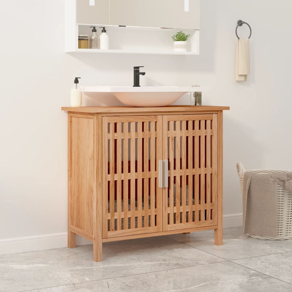 Bathroom Sink Cabinet 66x29x61.5 cm Solid Wood Walnut