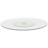 Rotating Serving Plate Transparent 60 cm Tempered Glass