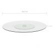 Rotating Serving Plate Transparent 60 cm Tempered Glass