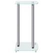 Speaker Stands 2 pcs Silver Tempered Glass 3 Pillars Design