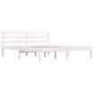 Bed Frame Solid Wood Pine White 153x203 cm Queen Size