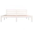 Bed Frame Solid Wood Pine White 153x203 cm Queen Size