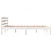 Bed Frame Solid Wood Pine White 153x203 cm Queen Size