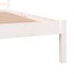 Bed Frame Solid Wood Pine White 153x203 cm Queen Size