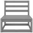 3 Piece Garden Lounge Set Grey Solid Wood Pine