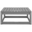 3 Piece Garden Lounge Set Grey Solid Wood Pine