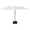 Double-Head Parasol Sand White 449x245 cm