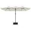 Double-Head Parasol Sand White 449x245 cm