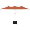 Double-Head Parasol Terracotta 449x245 cm