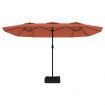 Double-Head Parasol Terracotta 449x245 cm