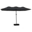 Double-Head Parasol Black 449x245 cm