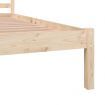 Bed Frame Solid Wood Pine 153x203 cm Queen Size