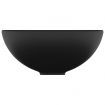 Luxury Bathroom Basin Round Matt Black 32.5x14 cm Ceramic