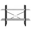 2-Tier Book Cabinet Concrete Grey 100x30x70 cm Engineered Wood