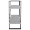 2-Tier Book Cabinet Concrete Grey 100x30x70 cm Engineered Wood