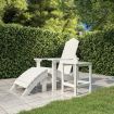 Garden Adirondack Table White 38x38x46 cm HDPE