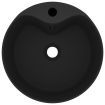 Luxury Wash Basin with Overflow Matt Black 36x13 cm Ceramic