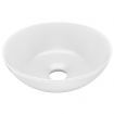 Bathroom Sink Ceramic Matt White Round