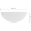 Bathroom Sink Ceramic Matt White Round