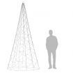 Christmas Tree on Flagpole Warm White 500 LEDs 300 cm