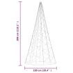 Christmas Tree on Flagpole Warm White 500 LEDs 300 cm