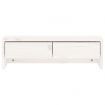 Monitor Stand White 50x27x15 cm Solid Wood Pine