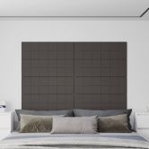 Wall Panels 12 pcs Dark Grey 90x30 cm Fabric 3.24 m²