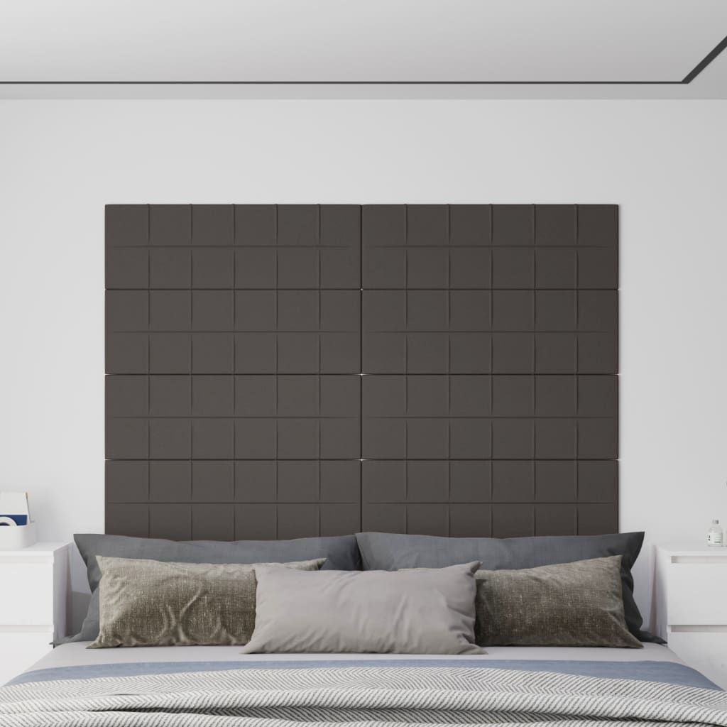 Wall Panels 12 pcs Dark Grey 90x30 cm Fabric 3.24 m²