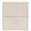 Storage Boxes 2 pcs Fabric 43x34x23 cm Cream