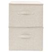 Storage Boxes 2 pcs Fabric 43x34x23 cm Cream