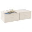 Storage Boxes 2 pcs Fabric 43x34x23 cm Cream