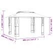 Gazebo with Roof Anthracite 400x300x270 cm Steel