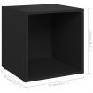 TV Cabinets 4 pcs Black 37x35x37 cm Engineered Wood