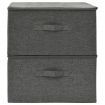 Storage Boxes 2 pcs Fabric 43x34x23 cm Anthracite