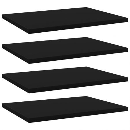 Bookshelf Boards 4 pcs Black 40x30x1.5 cm Engineered Wood