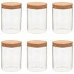 Storage Glass Jars with Cork Lid 6 pcs 650 ml