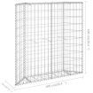 Trapezium Gabion Raised Bed Galvanised Steel 100x20x100 cm