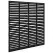 Louver Fence WPC 180x180 cm Black