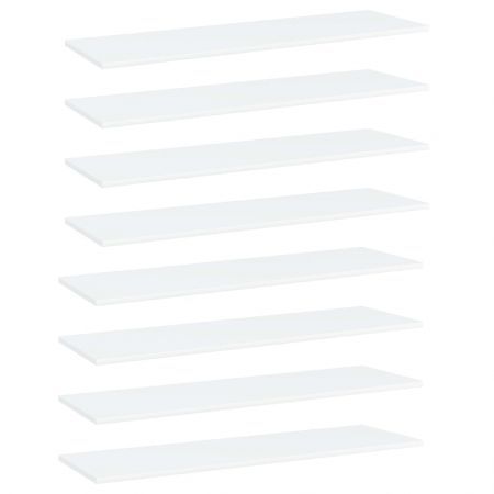 Bookshelf Boards 8 pcs White 100x30x1.5 cm Engineered Wood