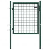 Fence Gate Steel 100x75 cm Green